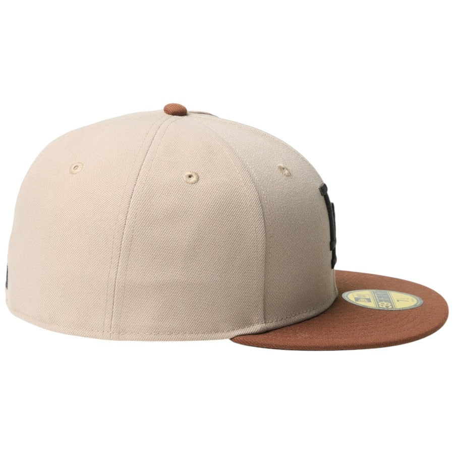ニューエラ キャップ 帽子 NEW ERA CAP 59FIFTY Mocha Mousse モカ ムース COFFEE ロサンゼルス ドジャース アッシュブラウン ティラミス 14745169 右サイド