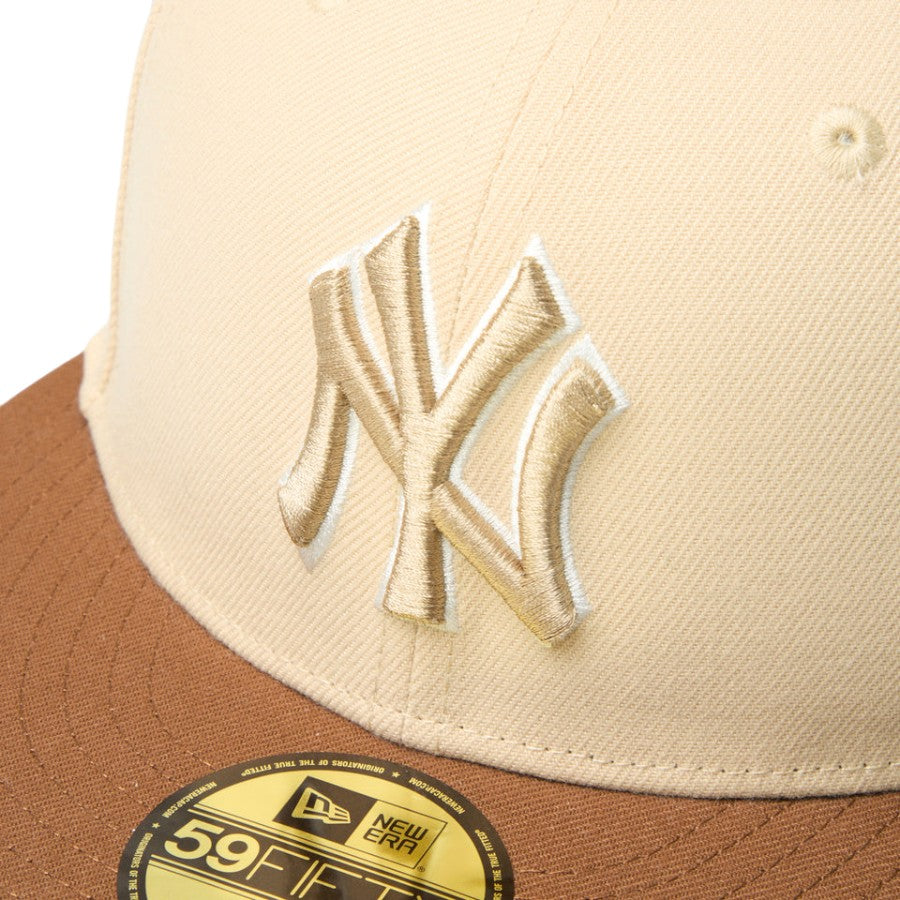 ニューエラ キャップ 帽子 NEW ERA CAP 59FIFTY Mocha Mousse モカ ムース COFFEE ニューヨーク ヤンキース オーツミルク/トッフィー 14745151 フロントロゴ
