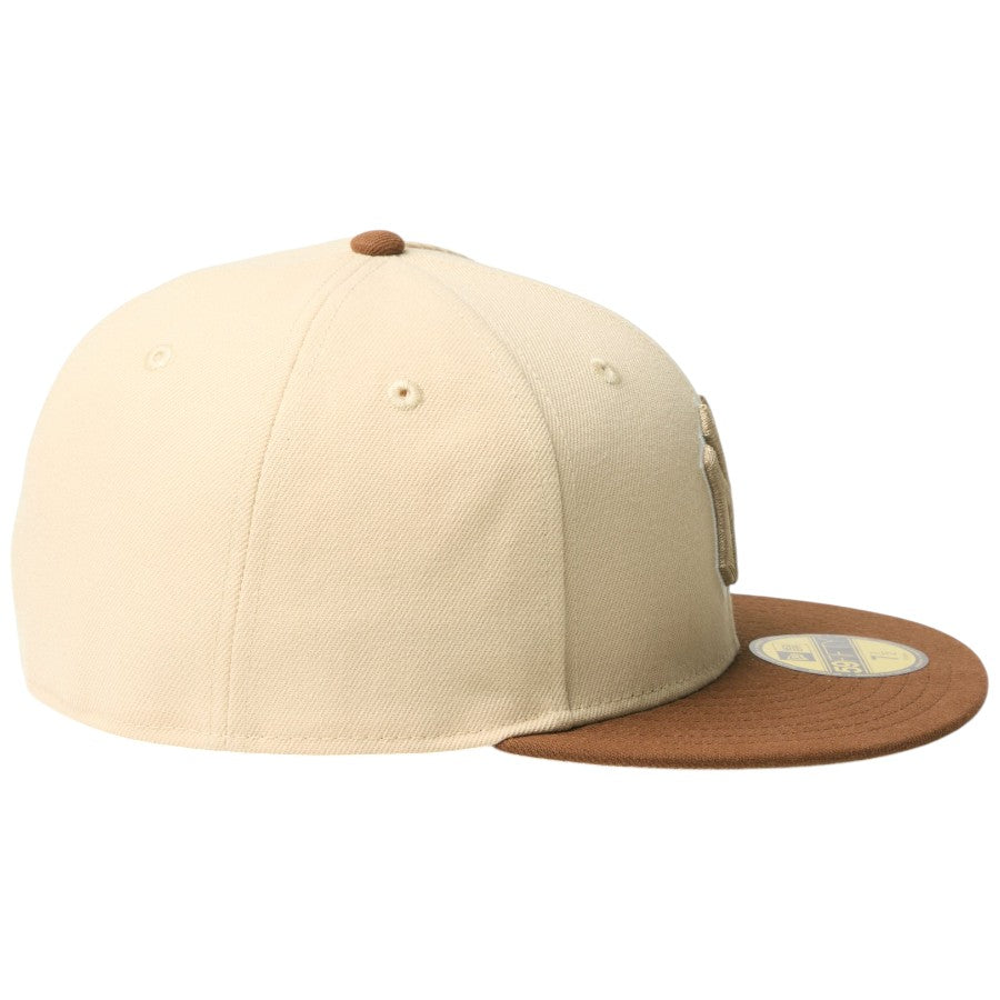 ニューエラ キャップ 帽子 NEW ERA CAP 59FIFTY Mocha Mousse モカ ムース COFFEE ニューヨーク ヤンキース オーツミルク/トッフィー 14745151 右サイド
