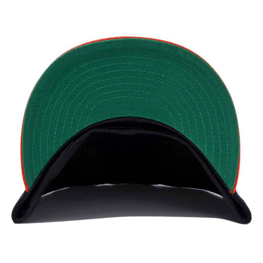 ニューエラ キャップ 帽子 NEW ERA CAP 59FIFTY NPBクラシック 福岡ダイエーホークス 1999-00 ブラック/オレンジバイザー 14525189 グリーンアンダーバイザー