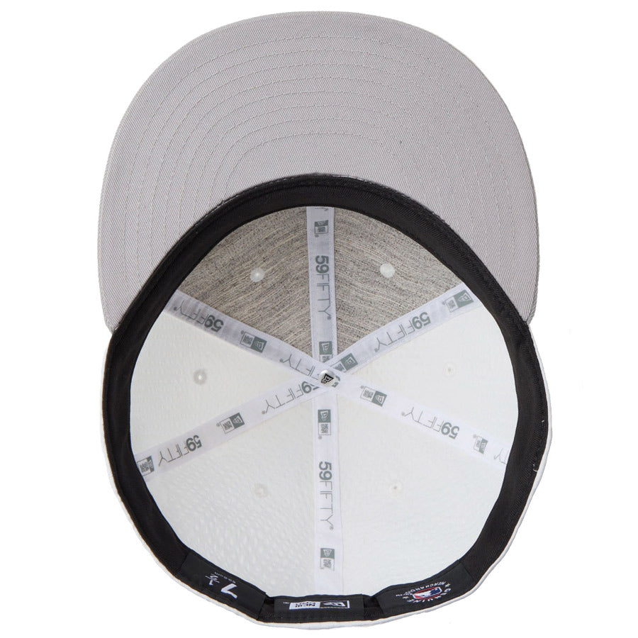 ニューエラ キャップ NEW ERA 59FIFTY ソフトバックラム Soft Buckram MLB シアサッカー Seersucker ロサンゼルス ドジャース ホワイト/グレー 14745161 グレーアンダーバイザー