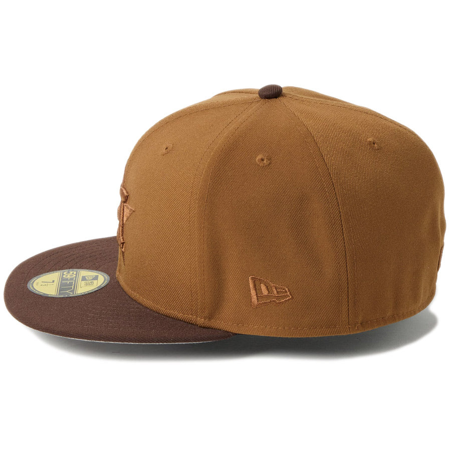 ニューエラ キャップ NEW ERA 59FIFTY Tonal Logo ヒューストン アストロズ トーステッドピーナッツ/バーントウッド 14745178 左サイド