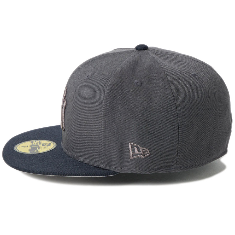 ニューエラ キャップ NEW ERA 59FIFTY Tonal Logo ニューヨーク ヤンキース ダークグラファイト/ネイビー 14745145 左サイド