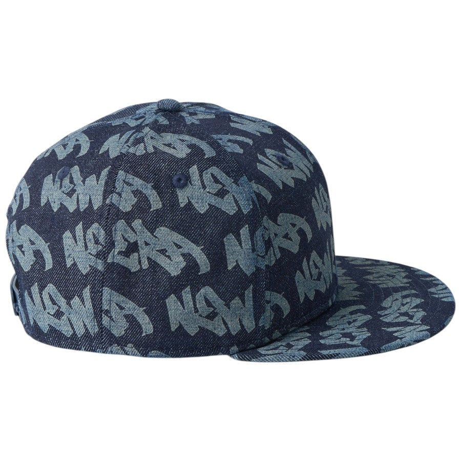 ニューエラ キャップ 帽子 NEW ERA CAP 9FIFTY Laser Burn Out レーザー加工 インディゴ デニム 14744821 右サイド