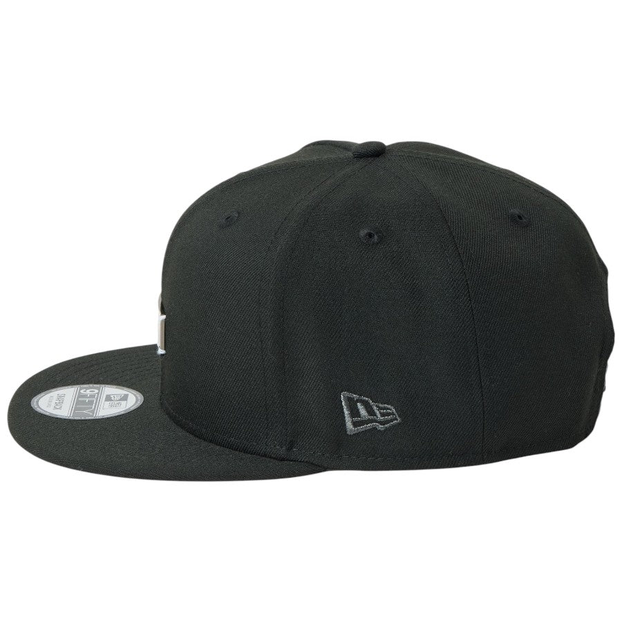 ニューエラ キャップ 帽子 NEW ERA CAP 9FIFTY Metal Plate メタルプレート ブラック/ブラック 14744814 左サイド