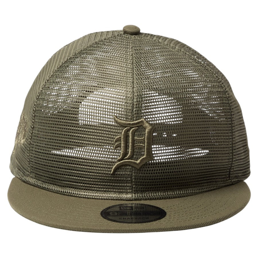 ニューエラ キャップ 帽子 NEW ERA CAP 9FIFTY All Mesh オール メッシュ デトロイト タイガース ニューオリーブ 14744829 正面