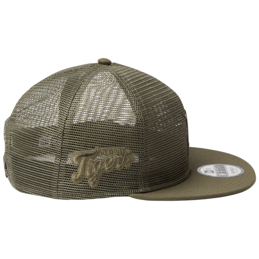 ニューエラ キャップ 帽子 NEW ERA CAP 9FIFTY All Mesh オール メッシュ デトロイト タイガース ニューオリーブ 14744829 右サイド
