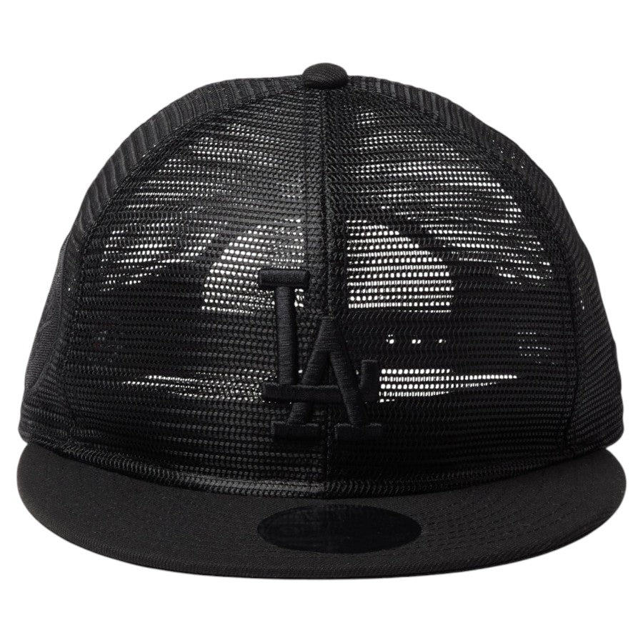 ニューエラ キャップ 帽子 NEW ERA CAP 9FIFTY All Mesh オール メッシュ ロサンゼルス ドジャース ブラック 14744828 正面
