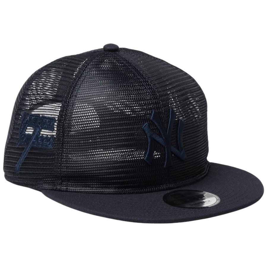 ニューエラ キャップ 帽子 NEW ERA CAP 9FIFTY All Mesh オール メッシュ ニューヨーク ヤンキース ネイビー 14744827 左斜め前