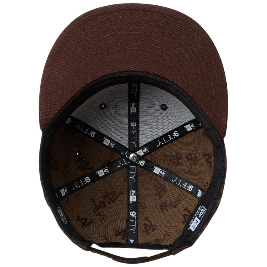ニューエラ キャップ 帽子 NEW ERA CAP 9FIFTY MLB Jacquard ジャカード ロサンゼルス ドジャース ブラウン 14744818 アンダーバイザー