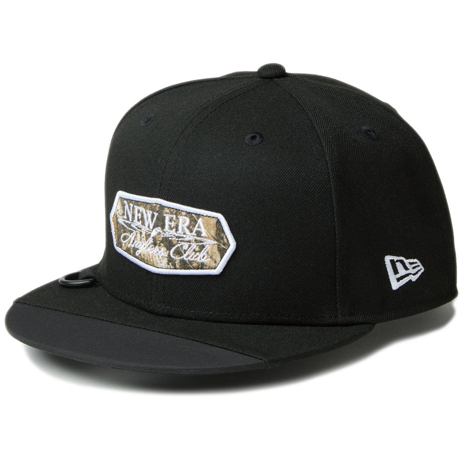 ニューエラ キャップ NEW ERA 9FIFTY Angler's Club FISHING 釣り Ripple Logo ブラック 14774367 | アウトドア 右斜め