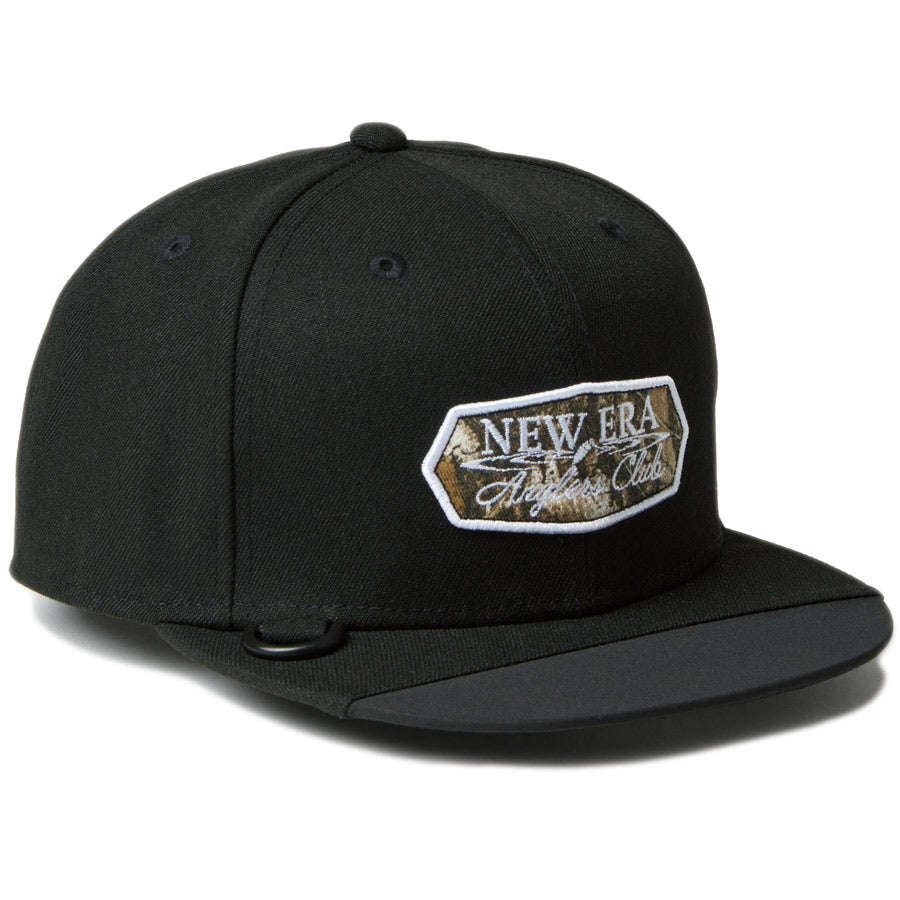 ニューエラ キャップ NEW ERA 9FIFTY Angler's Club FISHING 釣り Ripple Logo ブラック 14774367 | アウトドア 左斜め