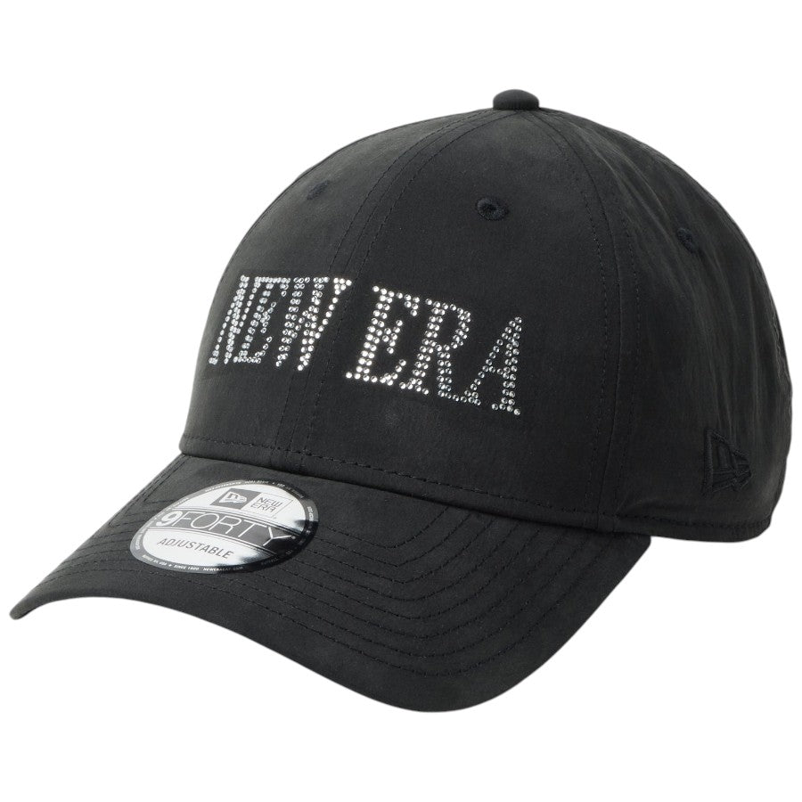 ニューエラ キャップ 帽子 NEW ERA CAP 9FORTY NEW ERA Rhinestone ラインストーン ブラック 14744851 右斜め前