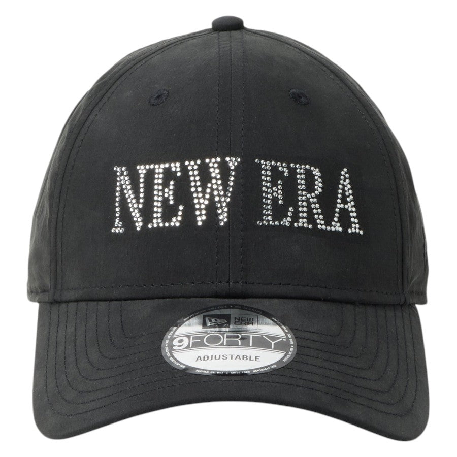 ニューエラ キャップ 帽子 NEW ERA CAP 9FORTY NEW ERA Rhinestone ラインストーン ブラック 14744851 正面