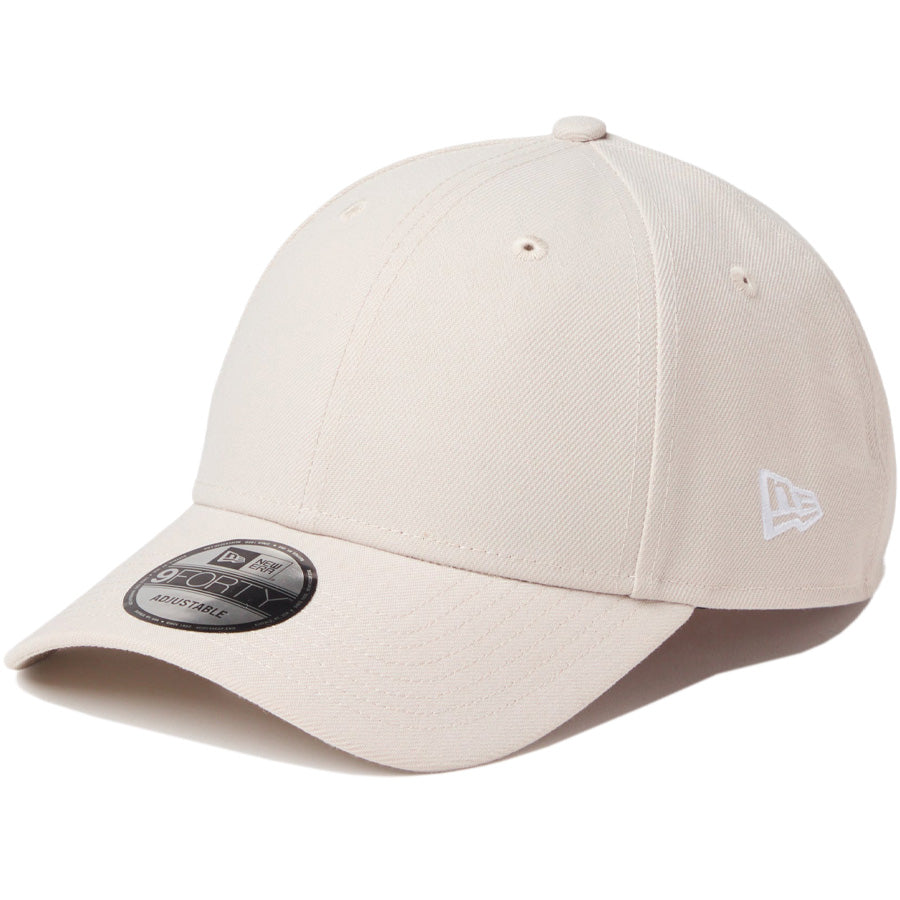 ニューエラ キャップ 帽子 NEW ERA CAP 9FORTY ベーシック 無地 ストーン ストーンホワイト 14942643 右斜め前