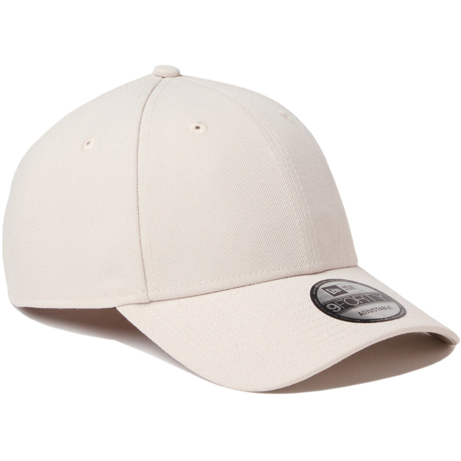 ニューエラ キャップ 帽子 NEW ERA CAP 9FORTY ベーシック 無地 ストーン ストーンホワイト 14942643 左斜め前