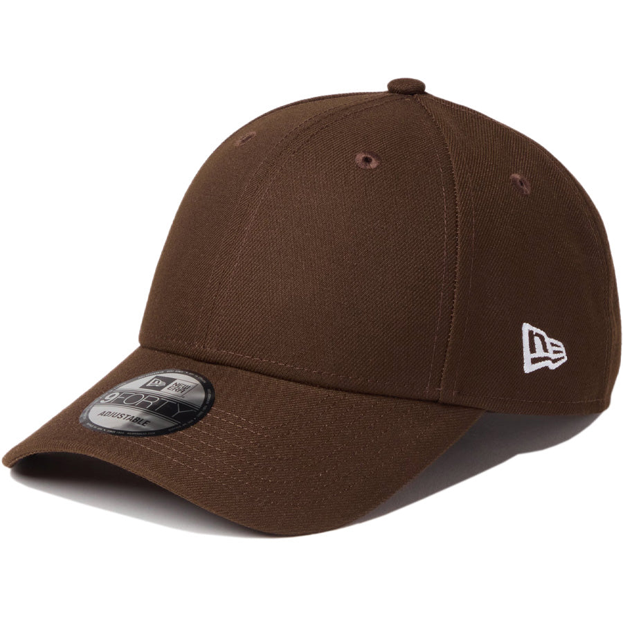 ニューエラ キャップ 帽子 NEW ERA CAP 9FORTY ベーシック 無地 ウォルナット/ストーンホワイト 14942644 右斜め前
