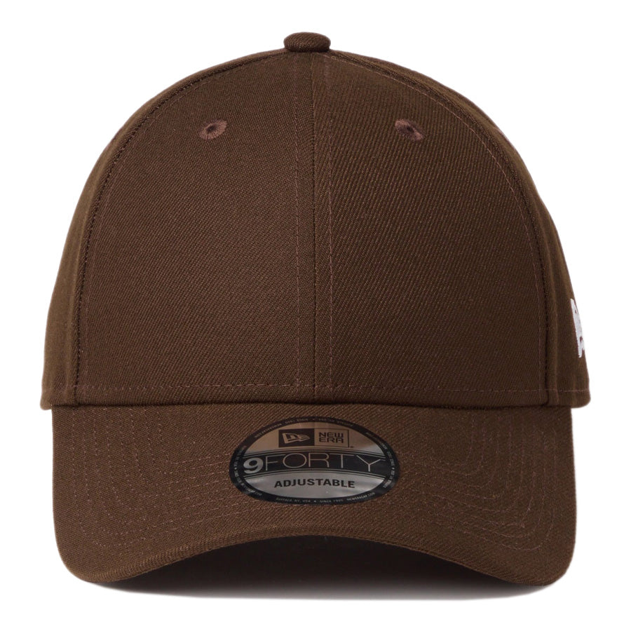 ニューエラ キャップ 帽子 NEW ERA CAP 9FORTY ベーシック 無地 ウォルナット/ストーンホワイト 14942644 正面