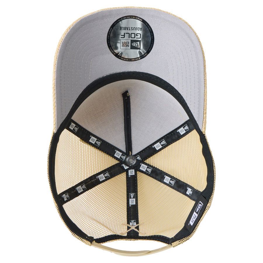ニューエラ メッシュ キャップ 帽子 NEW ERA CAP 9FORTY A-Frame トラッカー Paper ペーパー ゴルフ ナチュラル 14747266  グレーアンダーバイザー