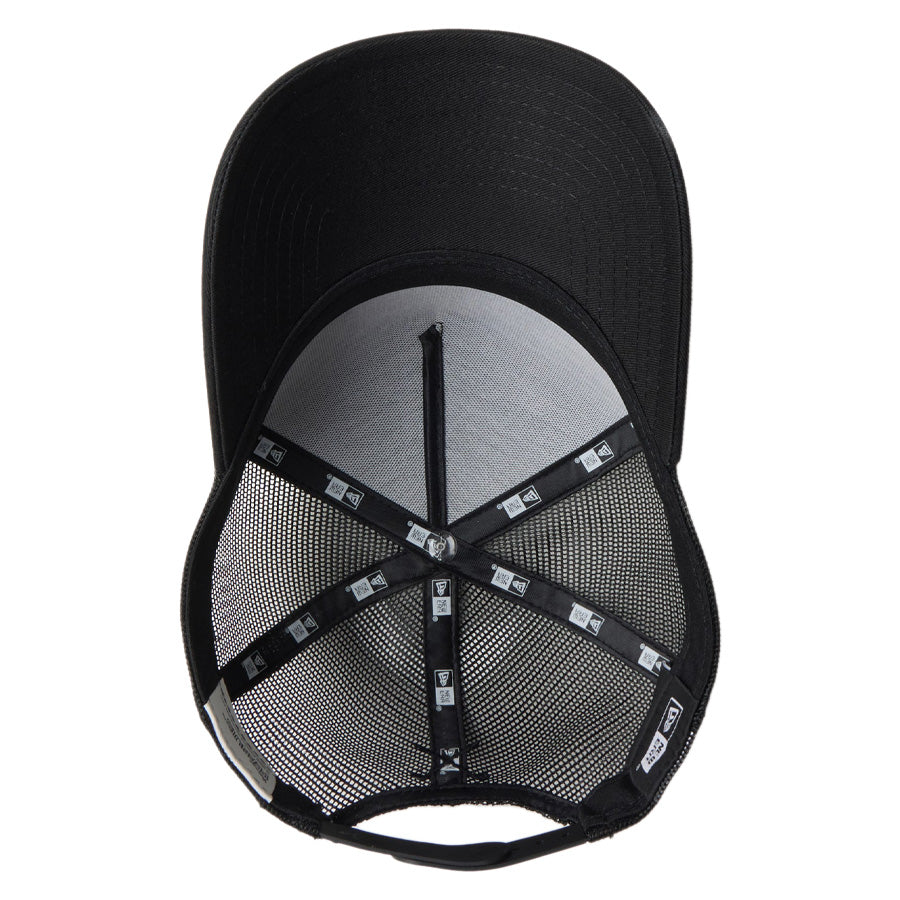 ニューエラ キャップ 帽子 NEW ERA CAP 9FORTY A-Frame トラッカー Vintage PEANUTS ピーナッツ スヌーピー GOLF Circle ロゴ ブラック 14865323 | ゴルフ アンダーバイザー