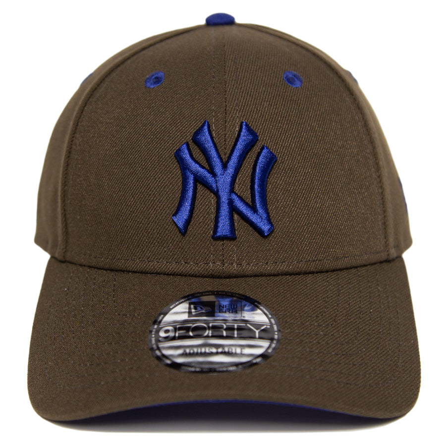 ニューエラ キャップ 帽子 NEW ERA CAP KINGS 別注 カスタム 9FORTY ニューヨーク ヤンキース ウォルナット ブルー 15176915 正面