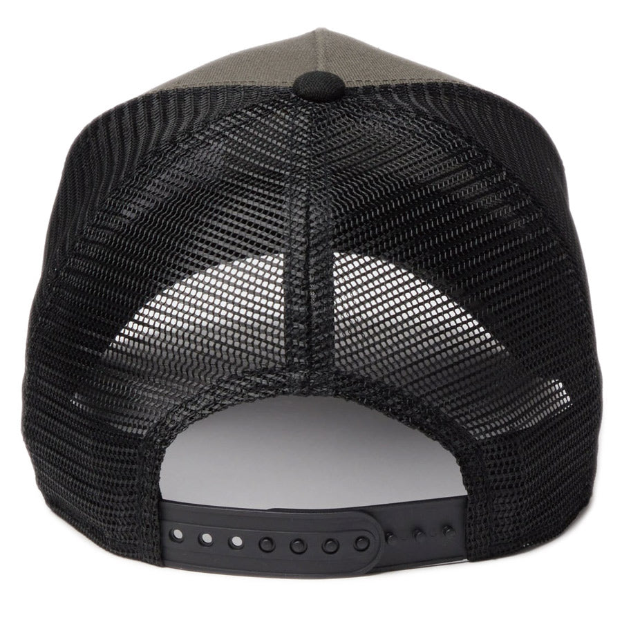 ニューエラ キャップ メッシュ NEW ERA 9FORTY A-Frame トラッカー Duck Canvas ダック キャンバス ダークモス/ブラック 14774384 | アウトドア 背面