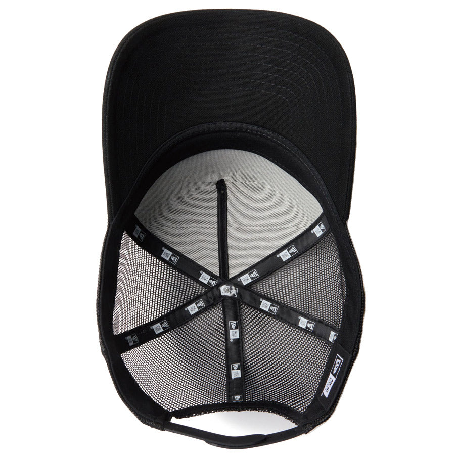 ニューエラ キャップ メッシュ NEW ERA 9FORTY A-Frame トラッカー Duck Canvas ダック キャンバス ダークモス/ブラック 14774384 | アウトドア アンダーバイザー