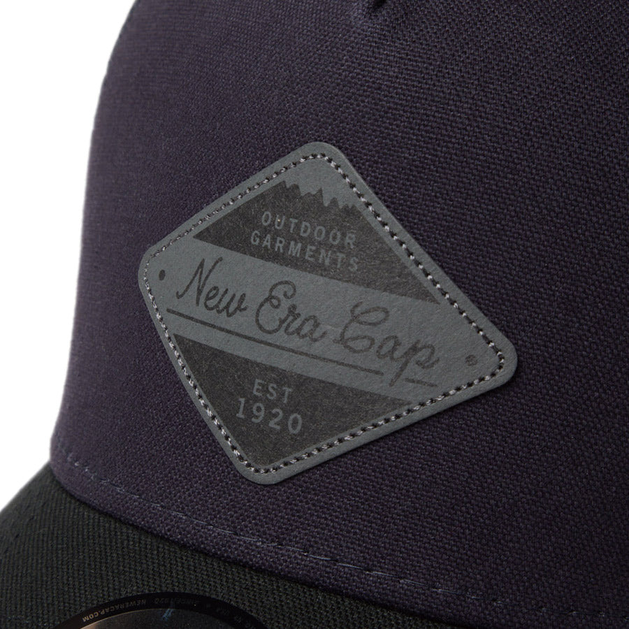 ニューエラ キャップ NEW ERA 9FORTY A-Frame トラッカー Duck Canvas ダック キャンバス ネイビー/ブラック 14774382 | アウトドア フロントロゴ