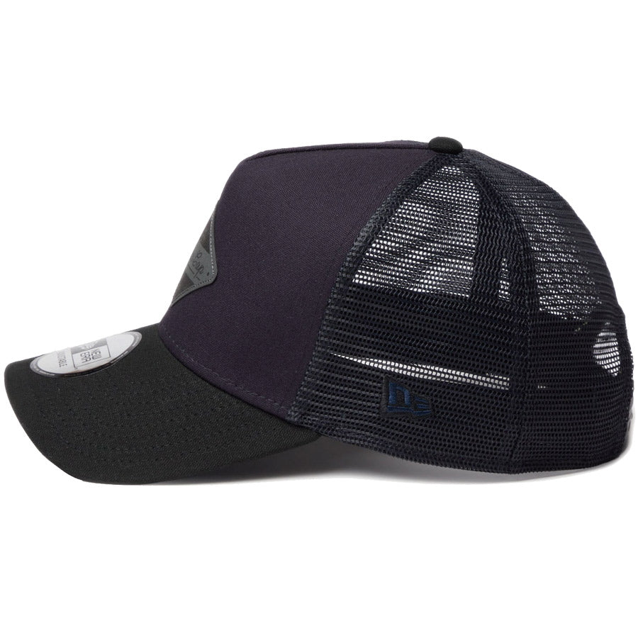 ニューエラ キャップ NEW ERA 9FORTY A-Frame トラッカー Duck Canvas ダック キャンバス ネイビー/ブラック 14774382 | アウトドア 左サイド