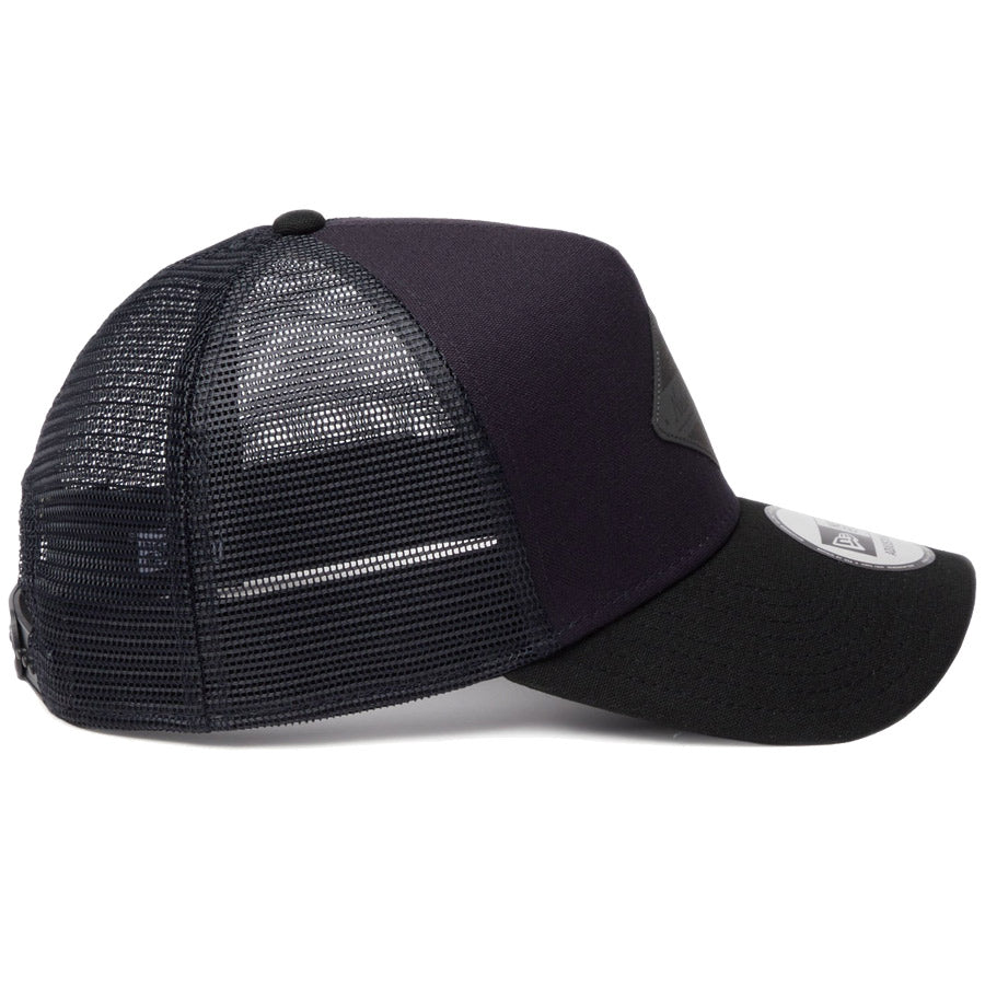 ニューエラ キャップ NEW ERA 9FORTY A-Frame トラッカー Duck Canvas ダック キャンバス ネイビー/ブラック 14774382 | アウトドア 右サイド