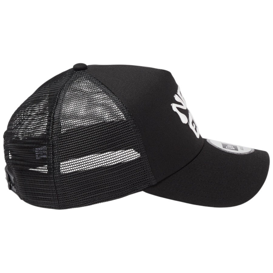 ニューエラ メッシュキャップ NEW ERA CAP 9FORTY A-Frame トラッカー ドリップロゴ TPUロゴ ブラック 14744929 右サイド