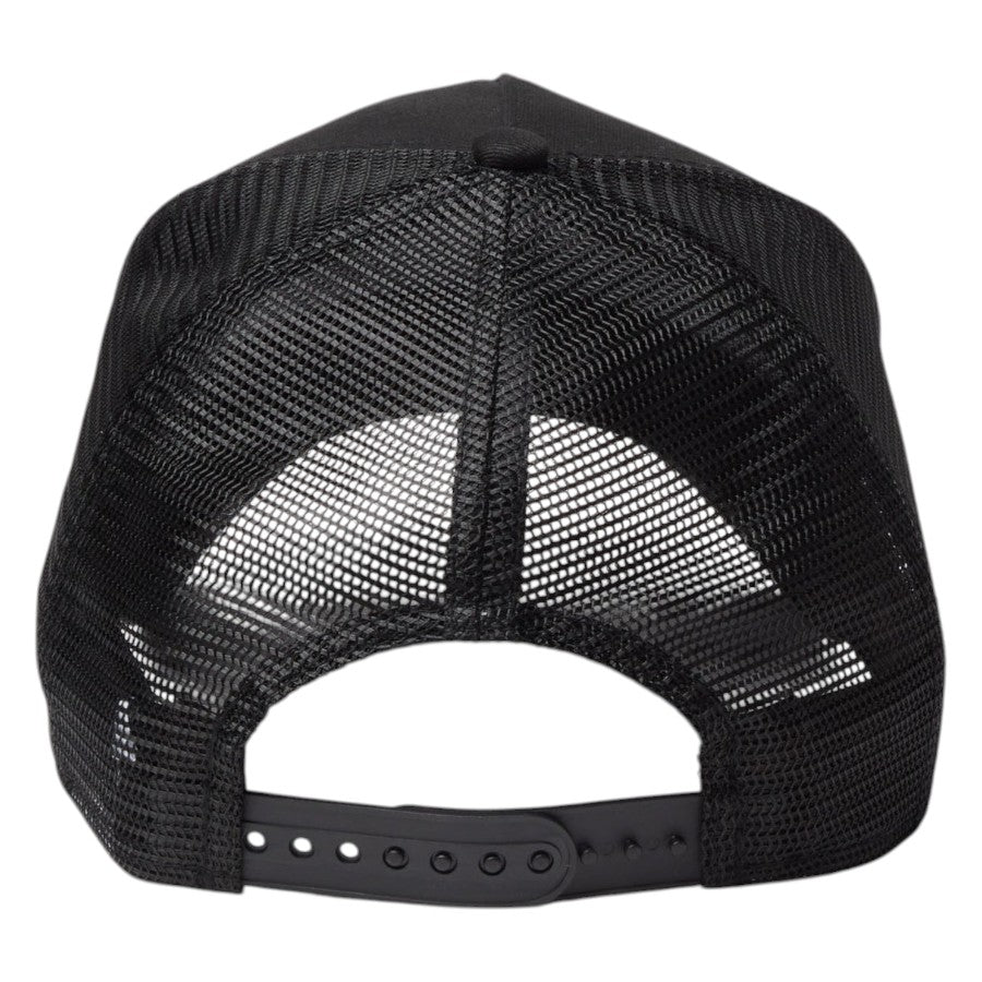 ニューエラ メッシュキャップ NEW ERA CAP 9FORTY A-Frame トラッカー ドリップロゴ TPUロゴ ブラック 14744929 背面
