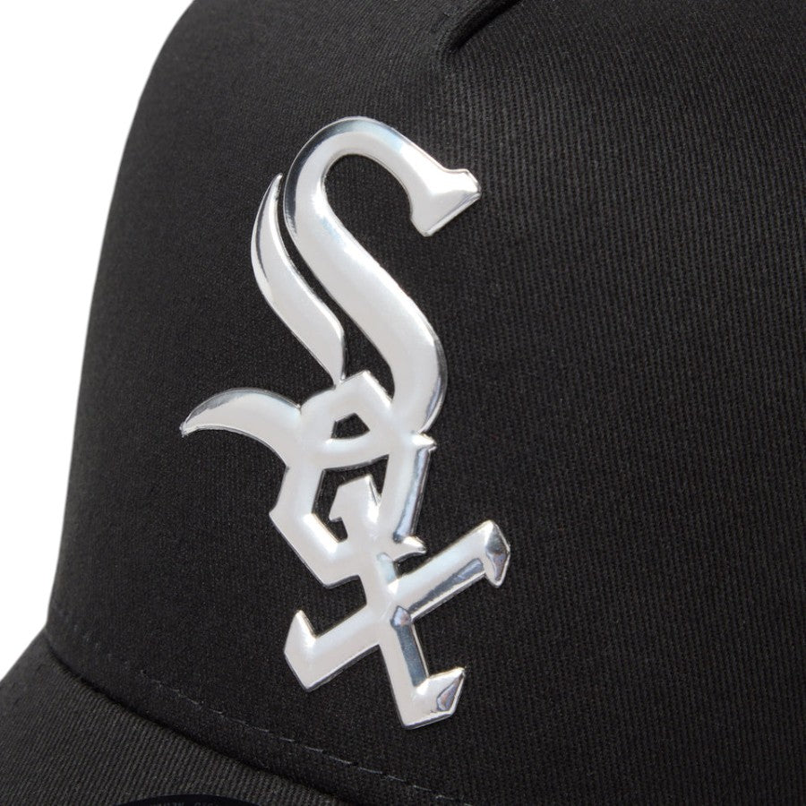 ニューエラ メッシュキャップ NEW ERA CAP 9FORTY A-Frame トラッカー シカゴ ホワイトソックス TPUロゴ ブラック 14744945 フロントロゴ 