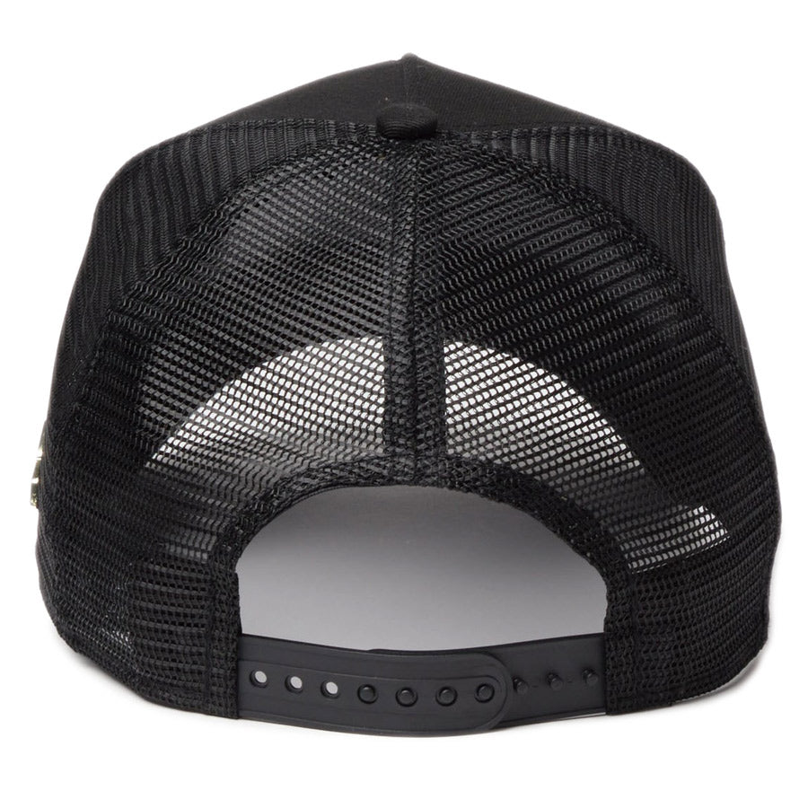 ニューエラ キャップ NEW ERA CAP 9FORTY A-Frame トラッカー Metal Flag メタルフラッグ ブラック/ゴールド 14744910 背面