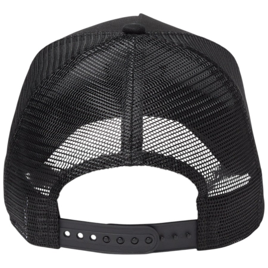 ニューエラ キャップ 帽子 NEW ERA CAP 9FORTY A-Frame トラッカー Metal Plate メタルプレート ブラック / メタリックゴールド 14744906 背面
