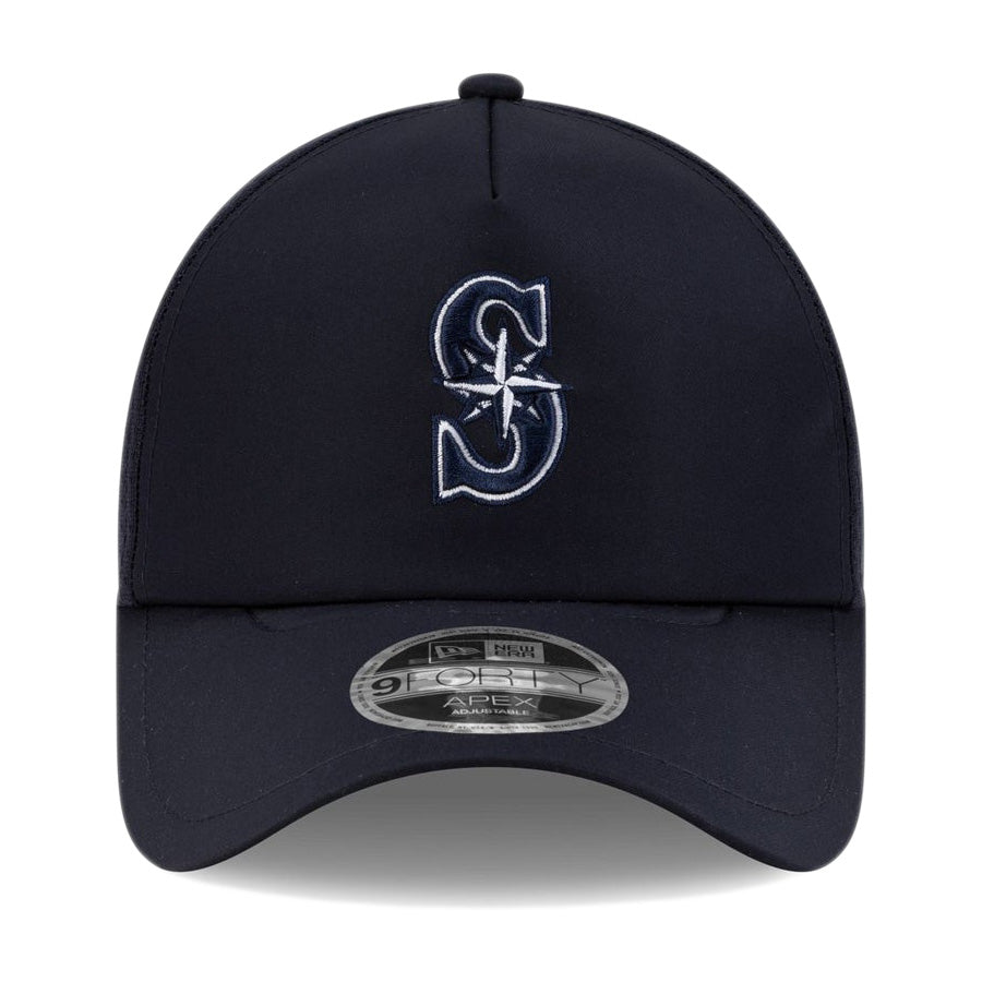 ニューエラ キャップ NEW ERA 9FORTY APEX 2026 MLB Batting Practice シアトル マリナーズ ネイビー 14865048 正面