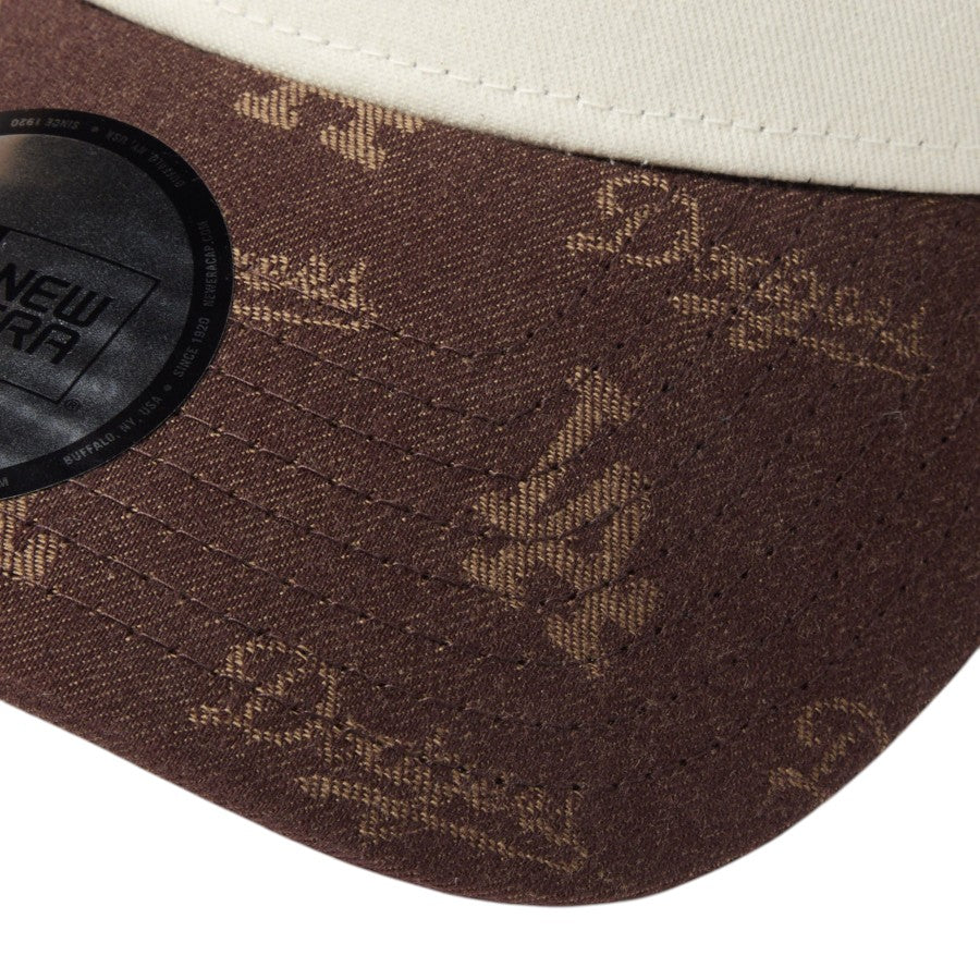 ニューエラ キャップ 帽子 NEW ERA CAP 9FORTY A-Frame トラッカー MLB Jacquard ジャカード ロサンゼルス ドジャース ブラウン 14744915 バイザー