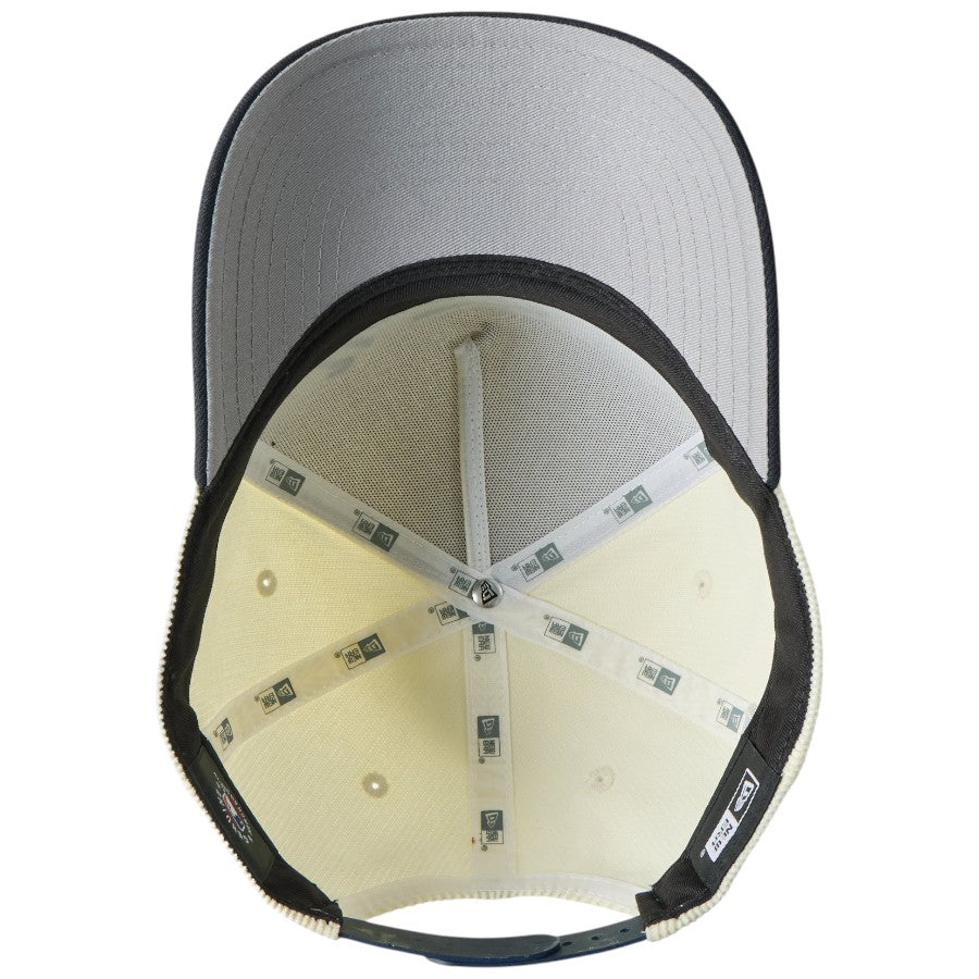 ニューエラ キャップ メッシュキャップ NEW ERA CAP 9FORTY A-Frame Summer Corduroy サマーコーデュロイ ニューヨーク ヤンキース クロームホワイト/ネイビー 14744952 グレーアンダーバイザー