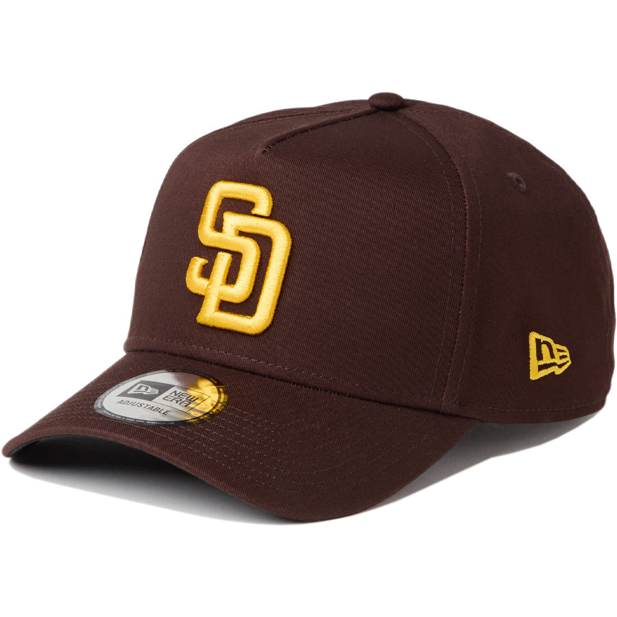 ニューエラ キャップ 帽子 NEW ERA CAP 9FORTY A-Frame MLB サンディエゴ パドレス バーントウッド/マニラ 14942646 右斜め前