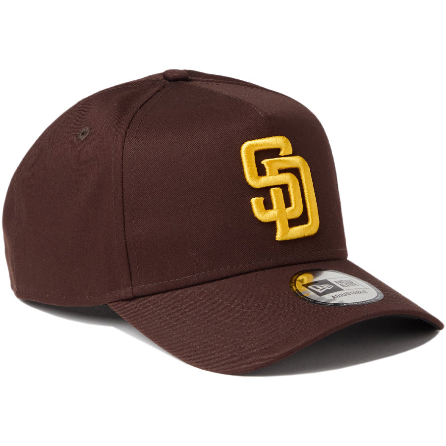 ニューエラ キャップ 帽子 NEW ERA CAP 9FORTY A-Frame MLB サンディエゴ パドレス バーントウッド/マニラ 14942646 左斜め前