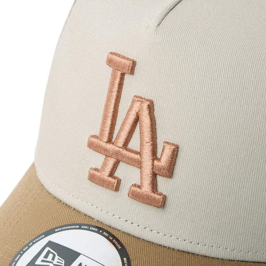 ニューエラ キャップ 帽子 NEW ERA CAP 9FORTY A-Frame MLB Mocha Mousse モカ ムース ロサンゼルス ドジャース リバーブラウン/カーキ 14744968 フロントロゴ