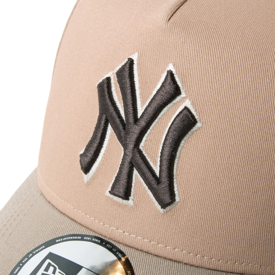 ニューエラ キャップ 帽子 NEW ERA CAP 9FORTY A-Frame MLB Mocha Mousse モカ ムース ニューヨーク ヤンキース タイムレストープ/アッシュブラウン 14744967 フロントロゴ