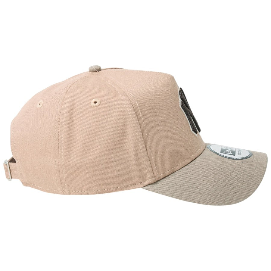 ニューエラ キャップ 帽子 NEW ERA CAP 9FORTY A-Frame MLB Mocha Mousse モカ ムース ニューヨーク ヤンキース タイムレストープ/アッシュブラウン 14744967 右サイド