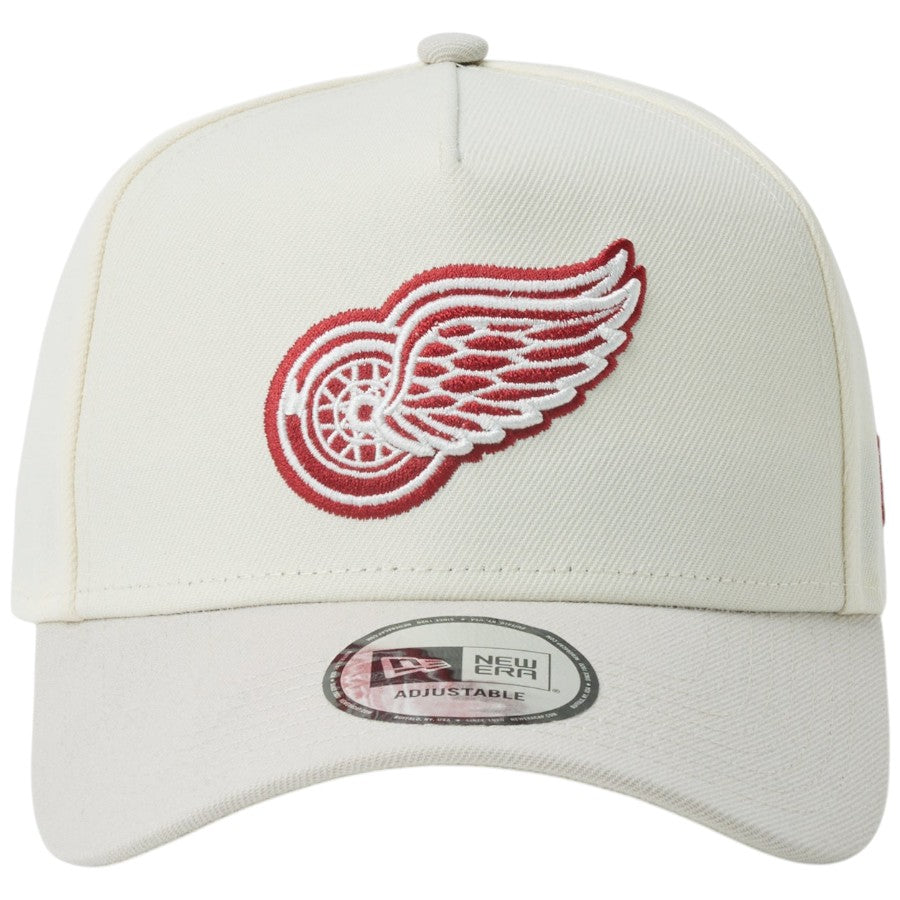 ニューエラ キャップ 帽子 NEW ERA CAP 9FORTY A-Frame NHL デトロイト レッドウィングス クロームホワイト/ストーン 14744965 正面