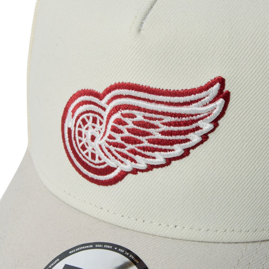 ニューエラ キャップ 帽子 NEW ERA CAP 9FORTY A-Frame NHL デトロイト レッドウィングス クロームホワイト/ストーン 14744965 フロントロゴ