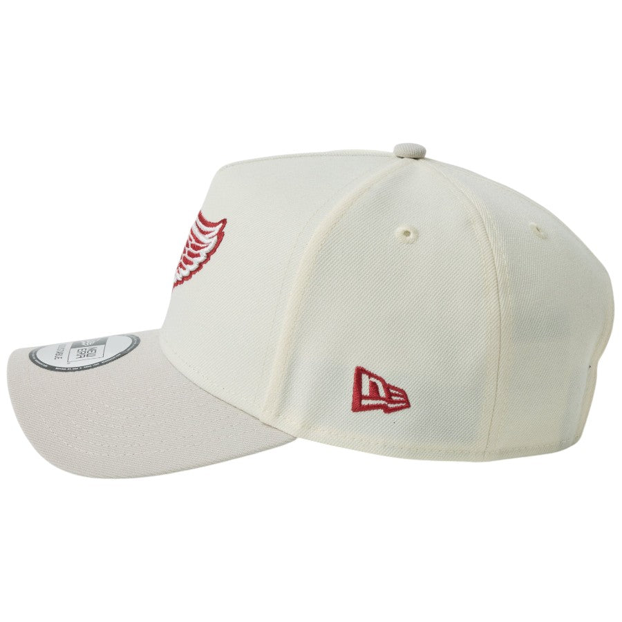ニューエラ キャップ 帽子 NEW ERA CAP 9FORTY A-Frame NHL デトロイト レッドウィングス クロームホワイト/ストーン 14744965 左サイド