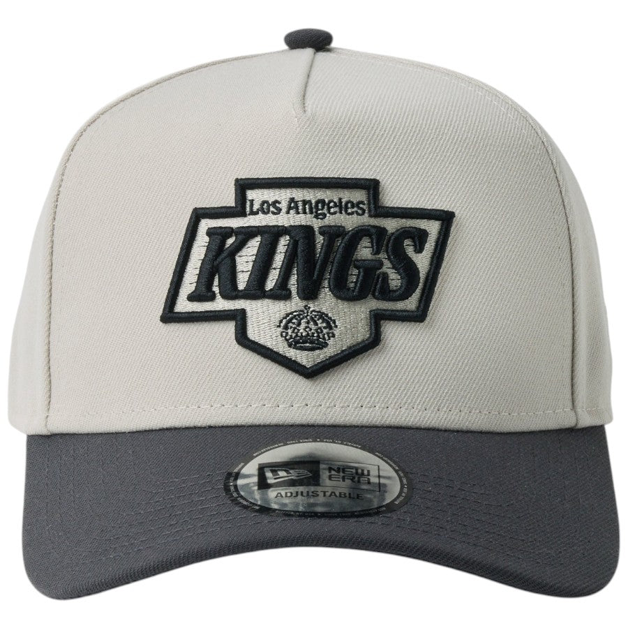 ニューエラ キャップ 帽子 NEW ERA CAP 9FORTY A-Frame NHL ロサンゼルス キングス ブラック ストーン/グラファイト 14744956 正面