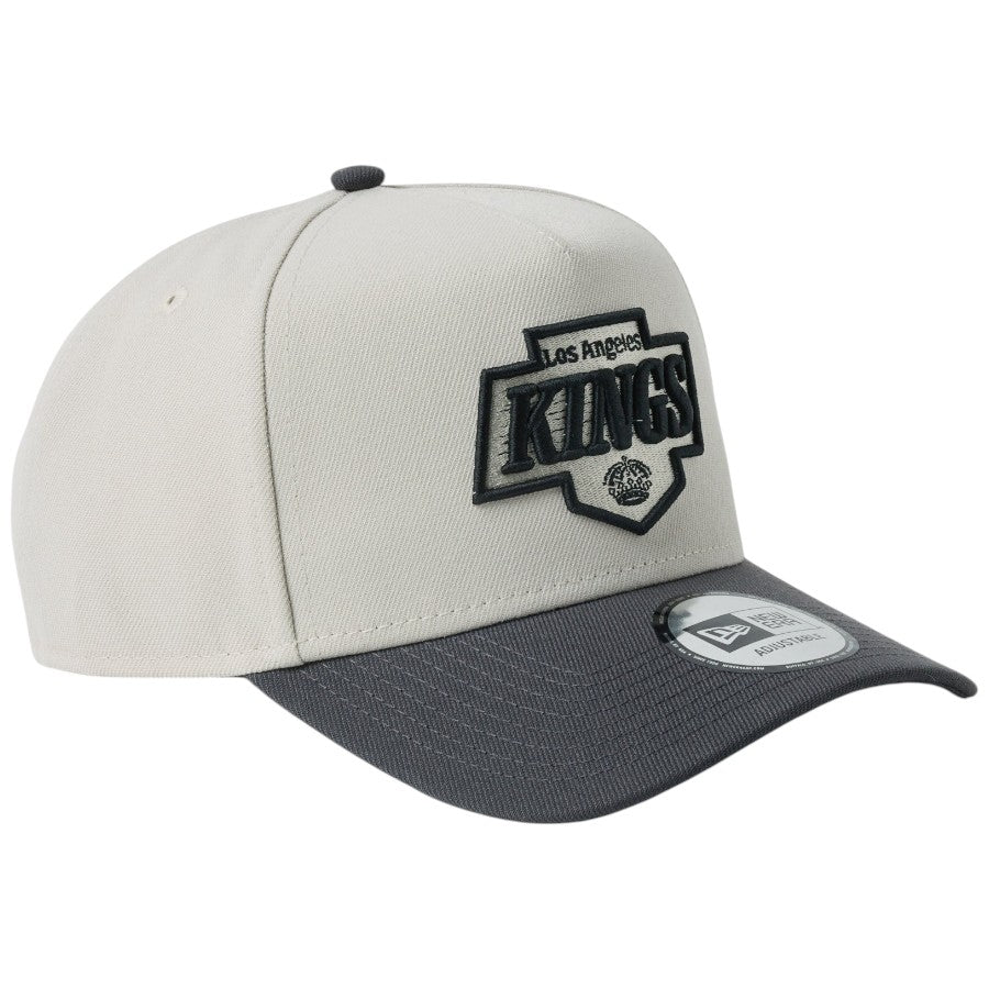 ニューエラ キャップ 帽子 NEW ERA CAP 9FORTY A-Frame NHL ロサンゼルス キングス ブラック ストーン/グラファイト 14744956 左斜め前