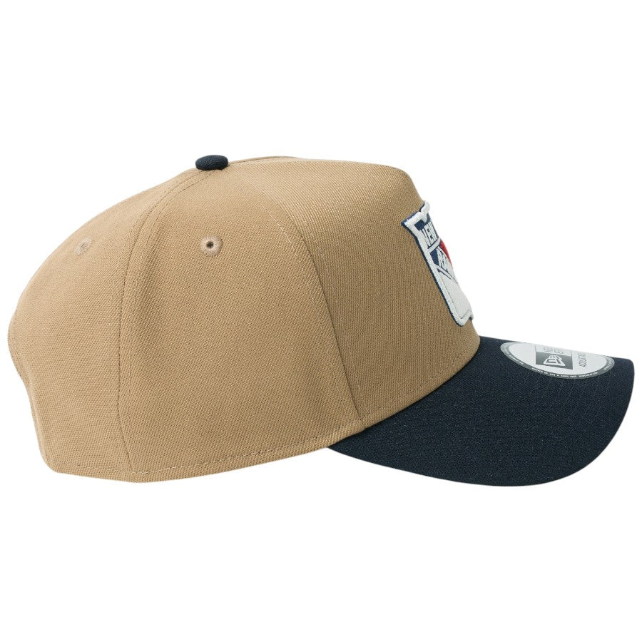 ニューエラ キャップ 帽子 NEW ERA CAP 9FORTY A-Frame NHL ニューヨーク レンジャーズ カーキ ネイビー 14744954 右サイド