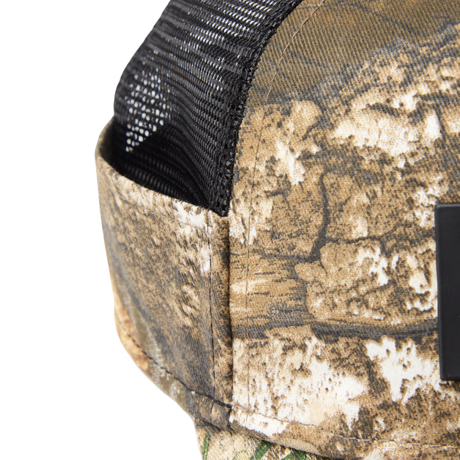 ニューエラ キャップ NEW ERA 9FORTY A-Frame トラッカー ループ Angler's Club Ripple Logo FISHING 釣り リアルツリーカモ 14774380 | アウトドア サイドポケット